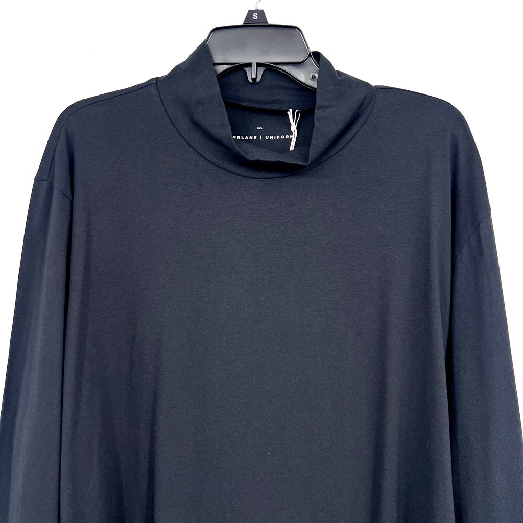 EVERLANE UNIFORM Mens The Organic Cotton Turtleneck XXL Black NWT
