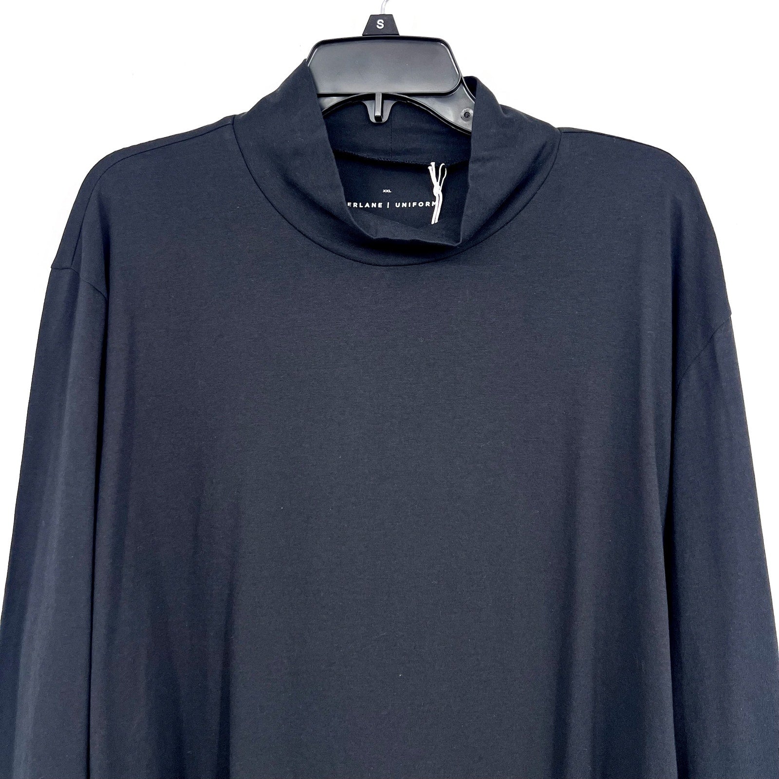 EVERLANE UNIFORM Mens The Organic Cotton Turtleneck XXL Black NWT