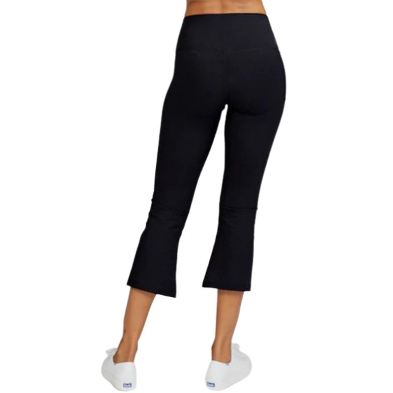 TASC Women's ALLways Crop Yoga Pants Small Black Stretch Elastic Waist NWT