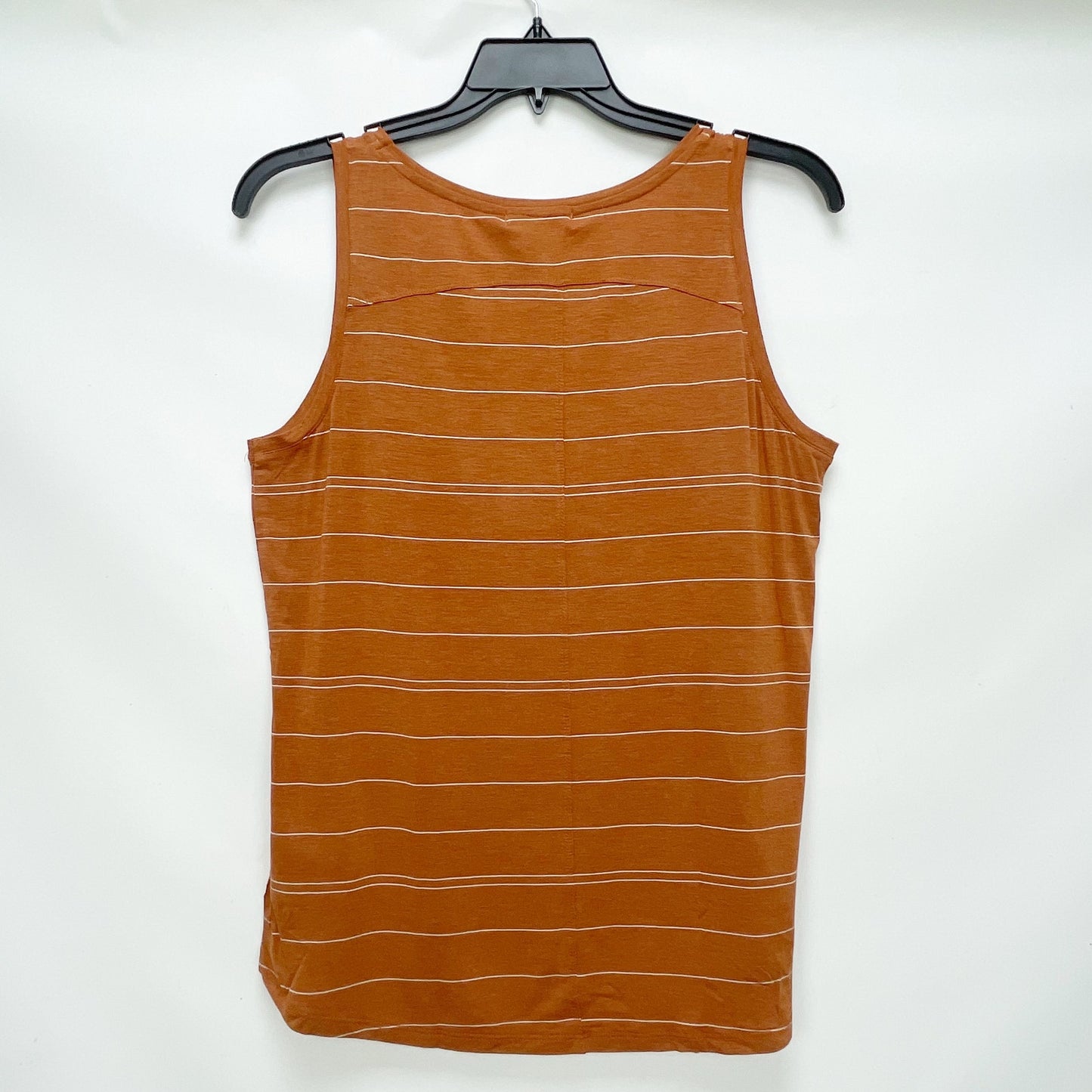 prAna Womens Foundation Scoop Neck Tank Copper Heather Stripe LARGE