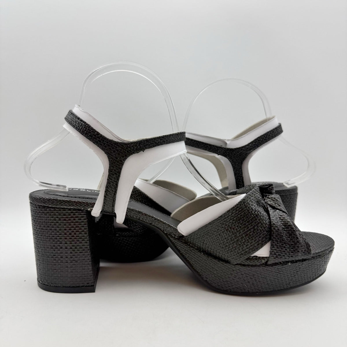 Bandolino Womens Prezley Heeled Sandals Size 10 M EU 40.5 Black Party NIB
