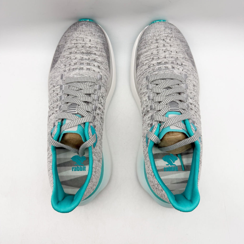 Rabbit Womens Dream Chaser Running Shoes US 7.5 Grey Teal Ceramic Athletic NIB