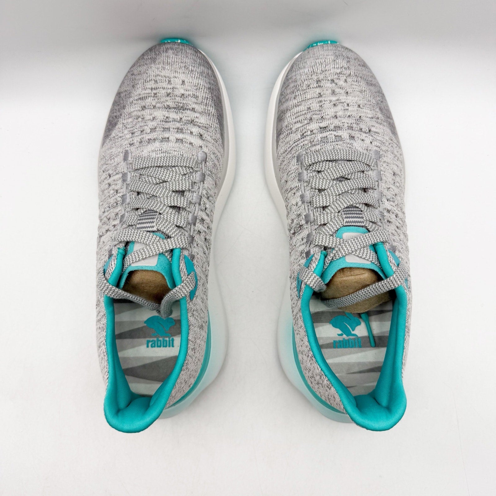 Rabbit Womens Dream Chaser Running Shoes US 7.5 Grey Teal Ceramic Athletic NIB