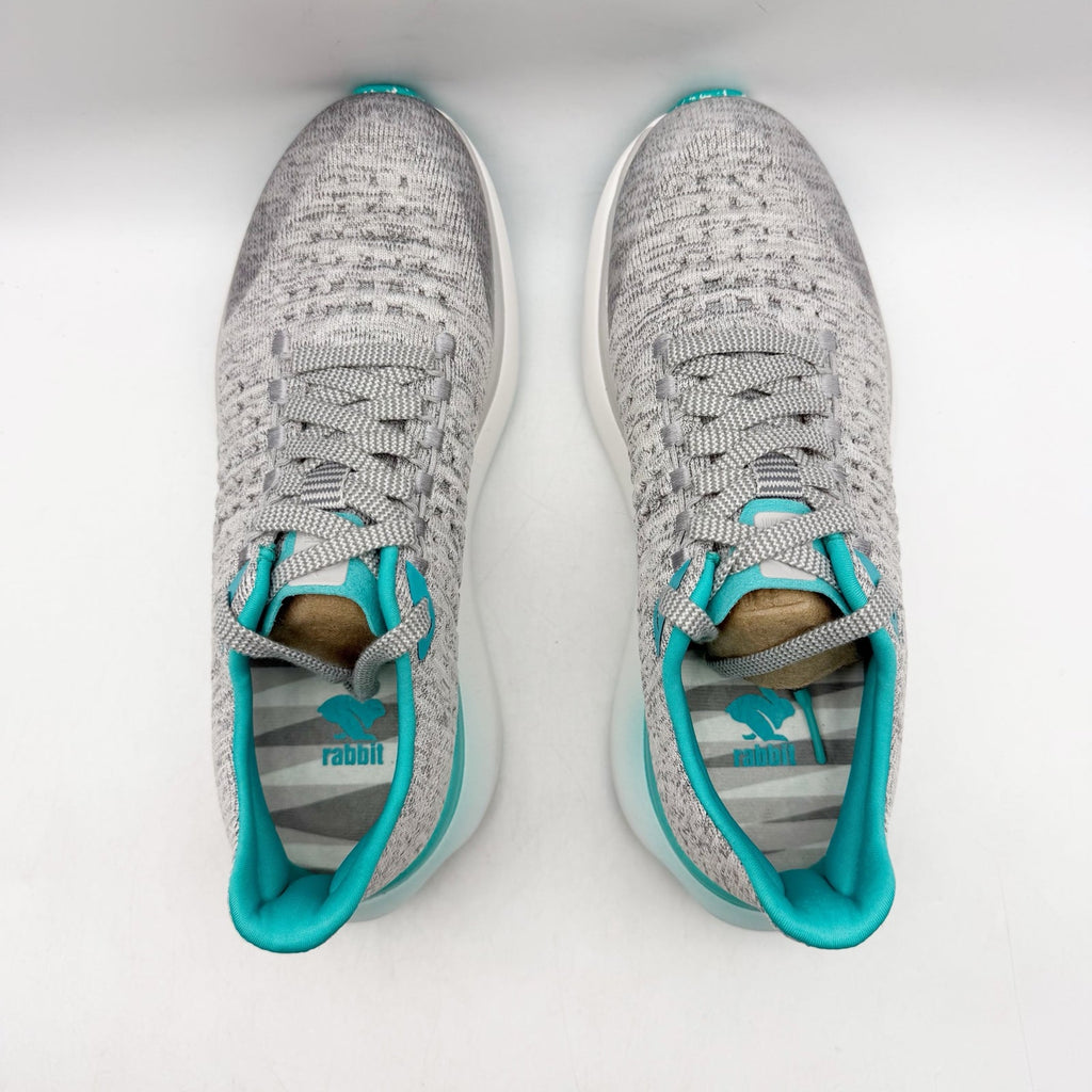 Rabbit Womens Dream Chaser Running Shoes Size 7.5 Grey Teal Ceramic Athletic NIB