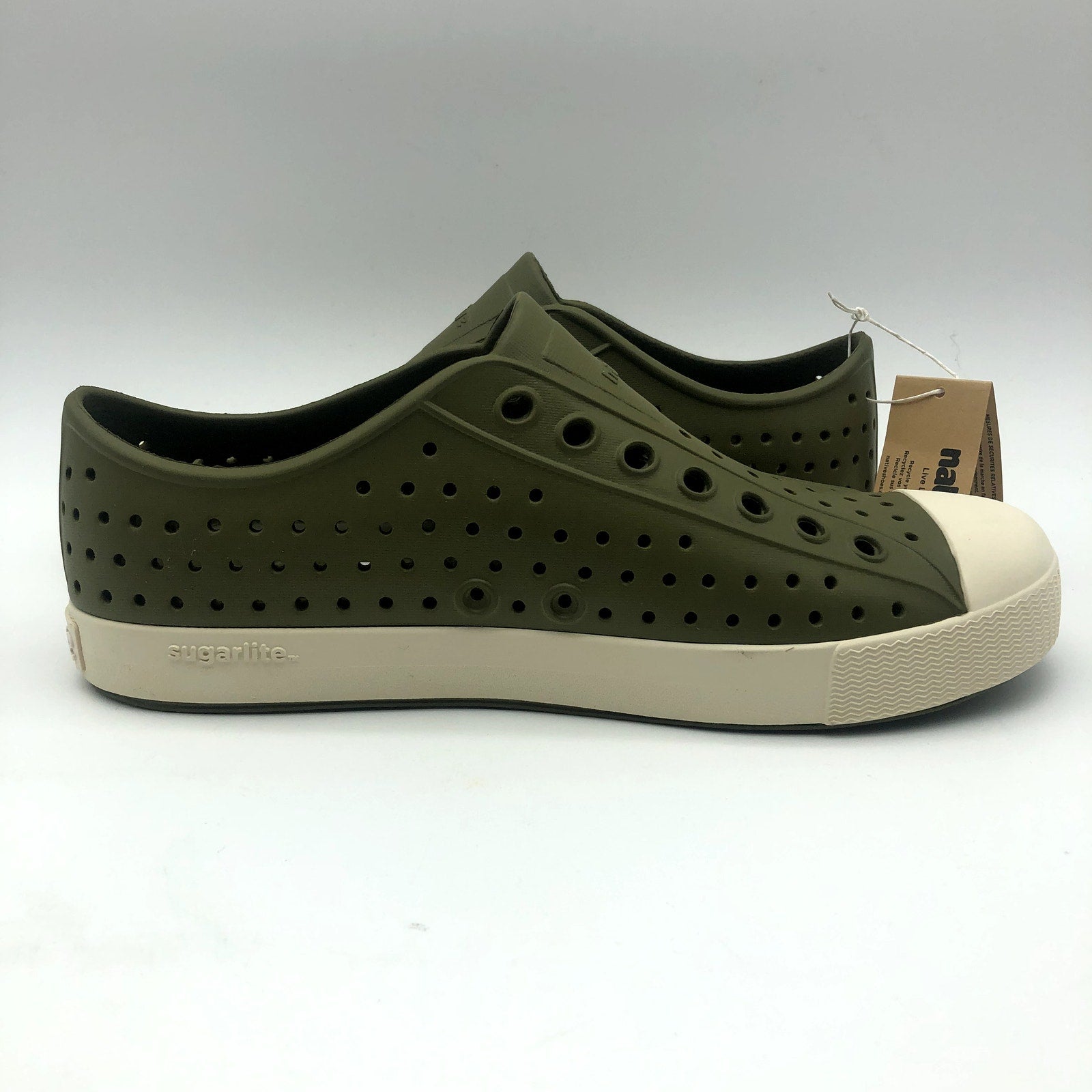 Native Mens Jefferson Slip On Shoes Size 12 Rookie Green EVA Waterproof NIB
