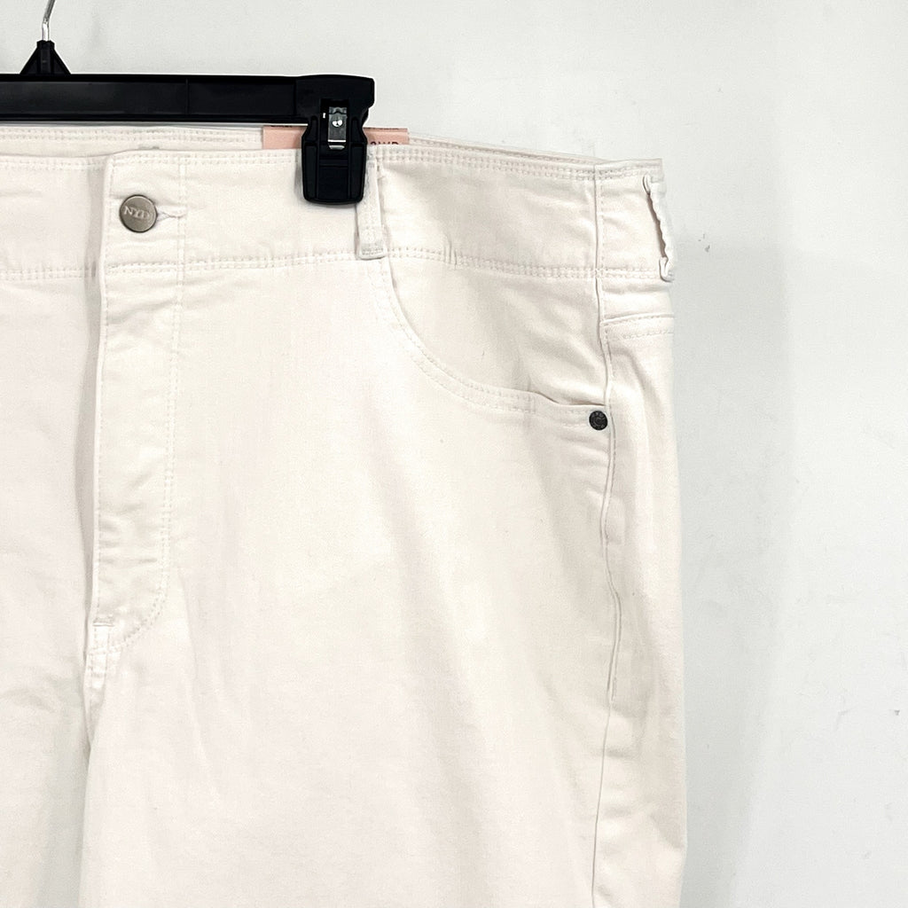 NYDJ Womens Cool Embrace Wide Leg Crop Jeans 18W PETITE Optic White NWT