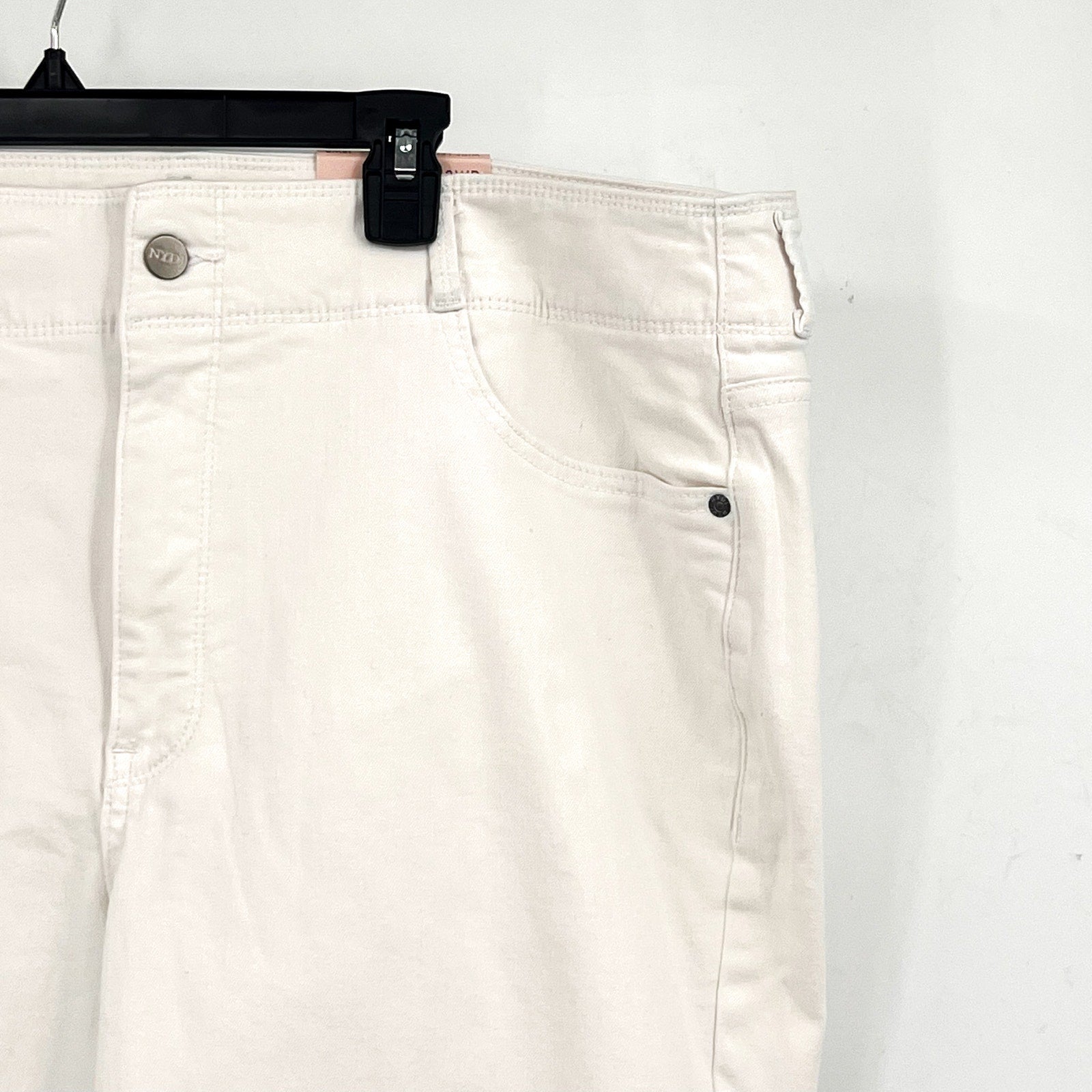 NYDJ Womens Cool Embrace Wide Leg Crop Jeans 18W PETITE Optic White NWT