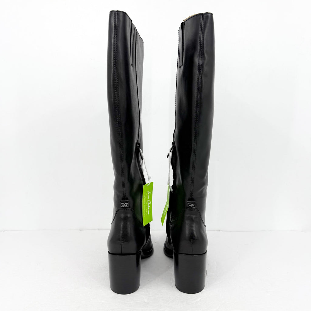 Sam Edelman Womens Soyer Knee High Boots US 8.5 M EU 39 Black Leather NIB