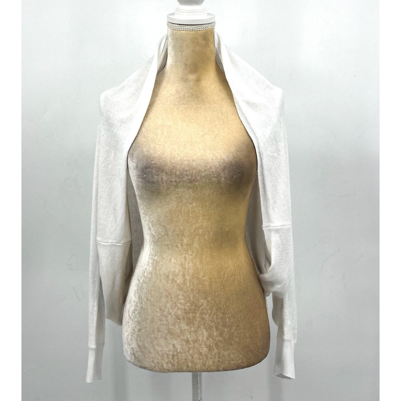 NIC + ZOE Women's Cotton Cashmere Shrug Cardigan Large White Long Sleeve NWT