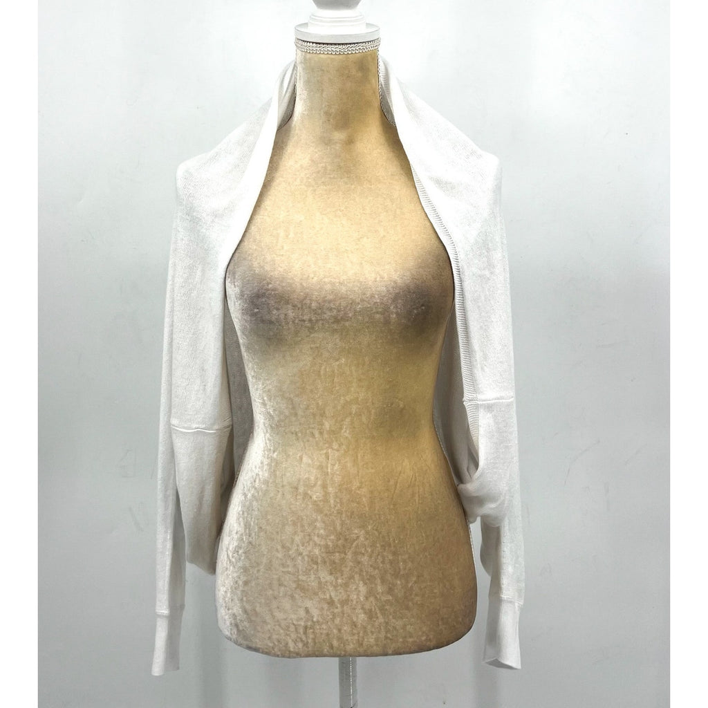 NIC + ZOE Women's Cotton Cashmere Shrug Cardigan Large White Long Sleeve NWT