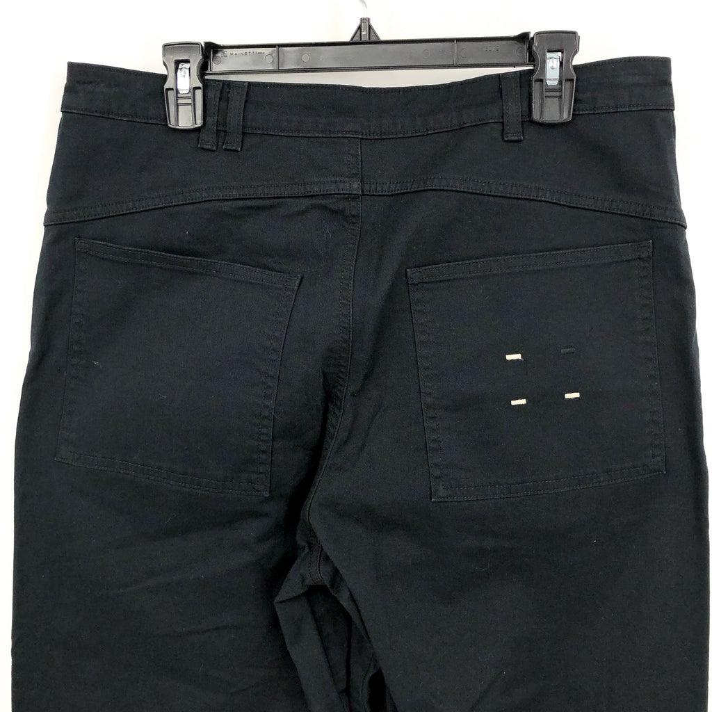 LABEL Womens Go-To Pants Large Black Relaxed Fit High Rise Crop Pockets NWT