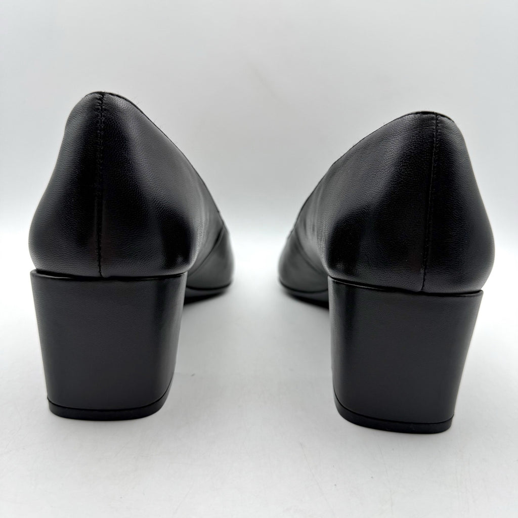 Naturalizer Womens Karina Pumps Size 7.5 Wide EU 38 Black Leather Heels NIB