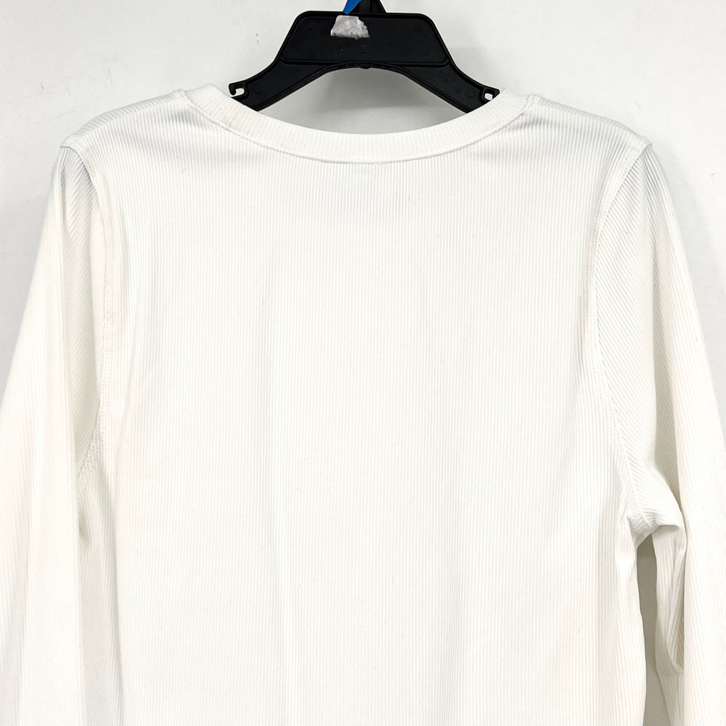 OUTDOOR VOICES Women's SuperForm Rib Long Sleeve Tee XXS White NWT