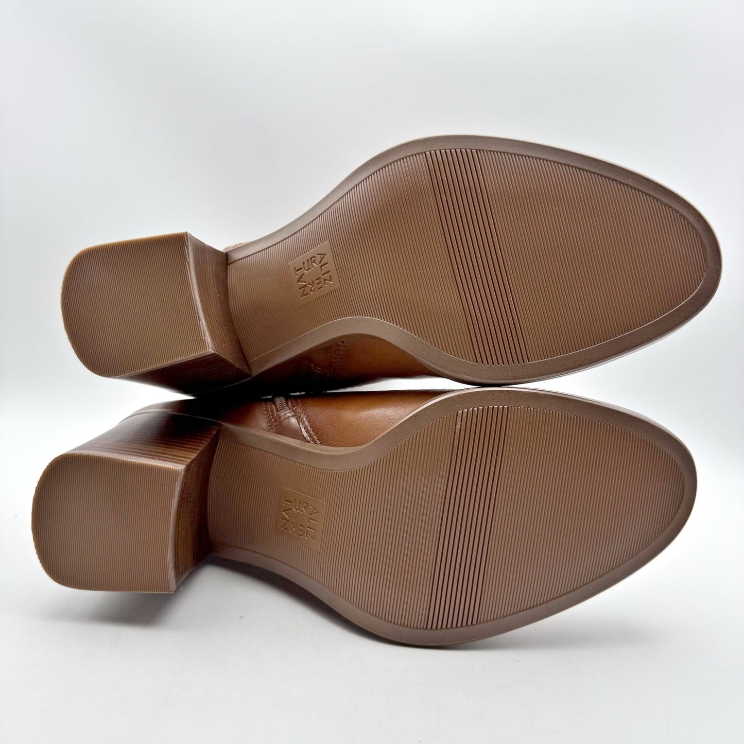 Naturalizer Womens Kalina Ankle Bootie US 12 Wide EU 43 Brown Leather NIB