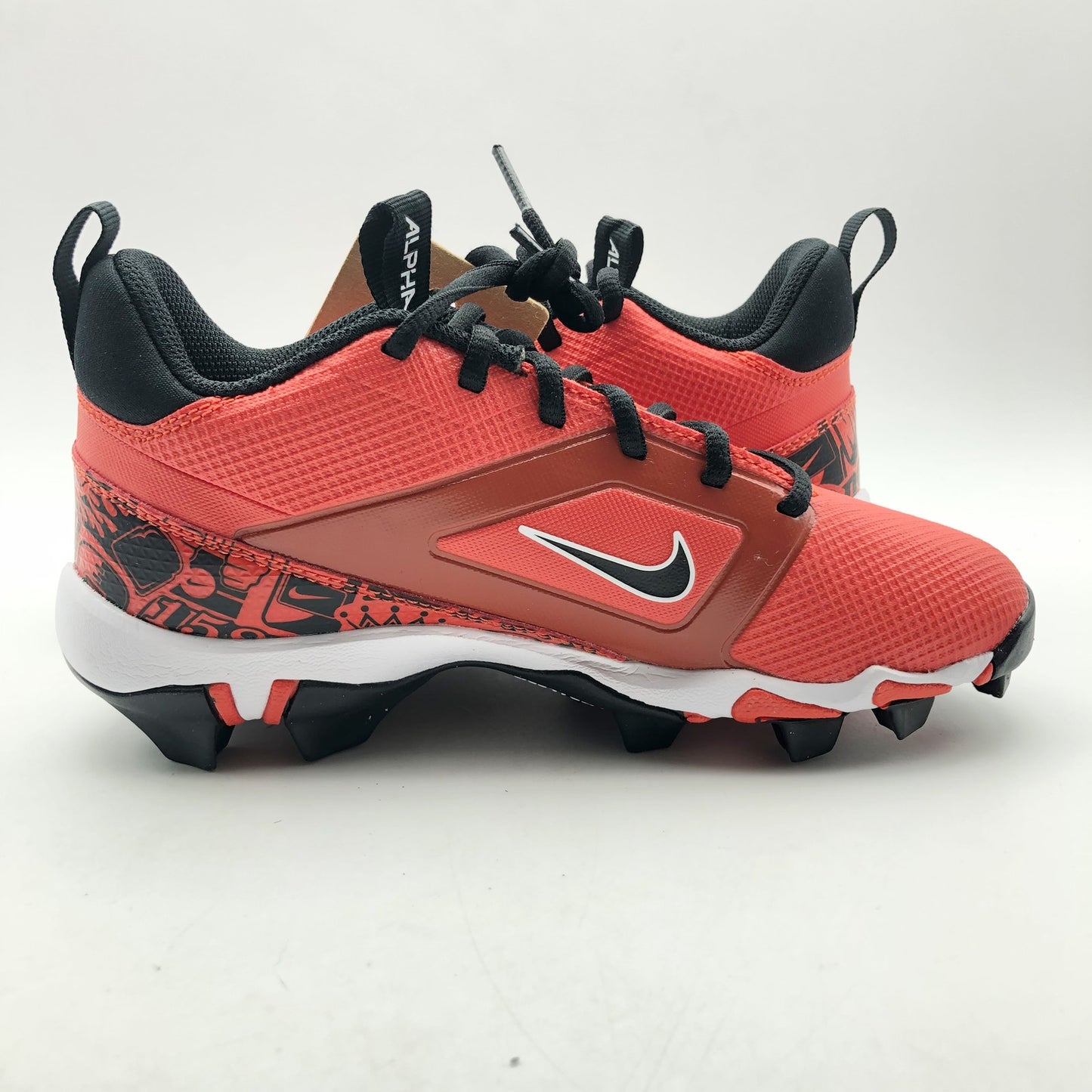 Nike Boys' Alpha Menace 4 Shark SE Football Cleats Size 5.5 Red Black NWOB