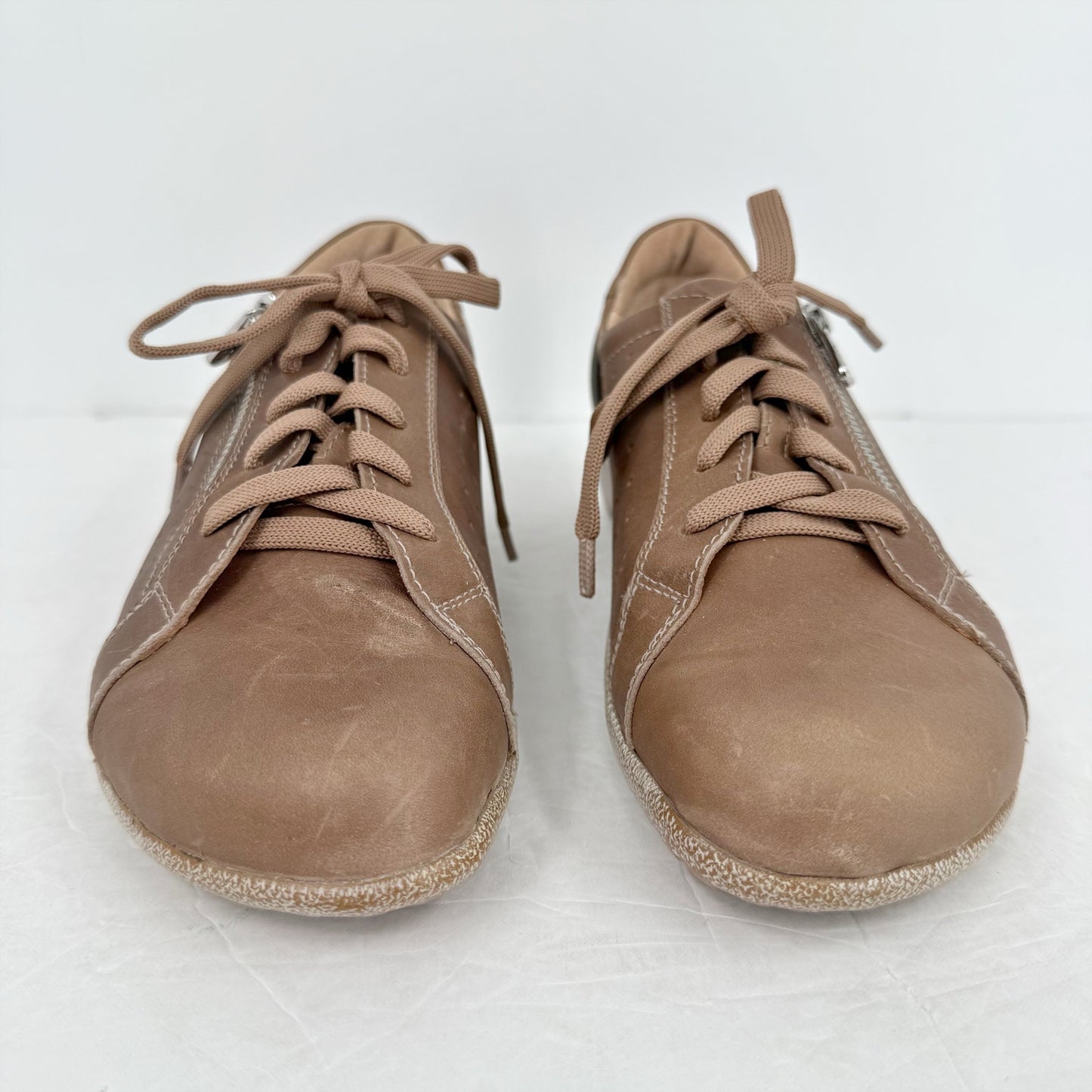 NAOT Womens Moko Oxford Sneakers EU 39 US 8 Brown Leather Slip Resistant NWOB