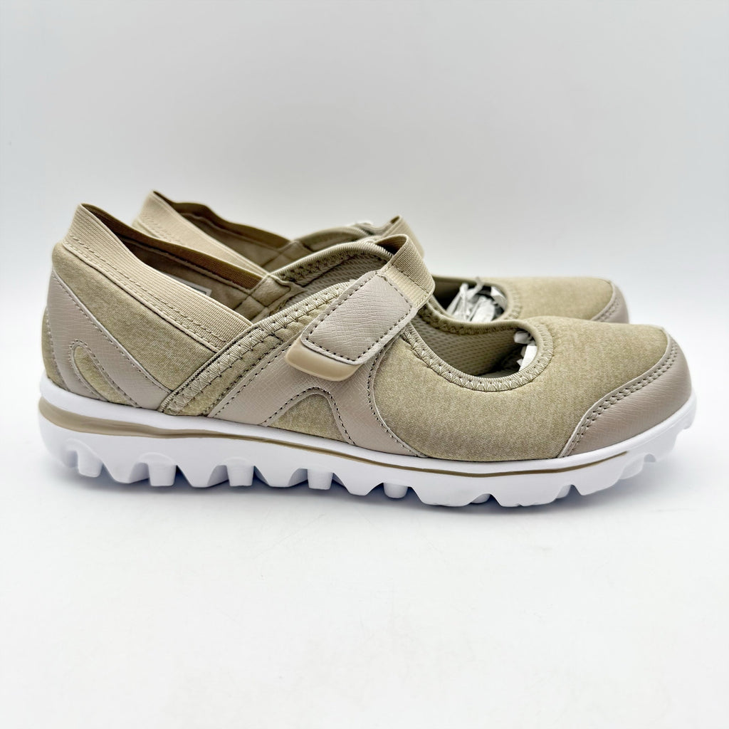Propet Womens Onalee Mary Jane Shoes US 7 Narrow Beige Casual Flats Diabetic NIB