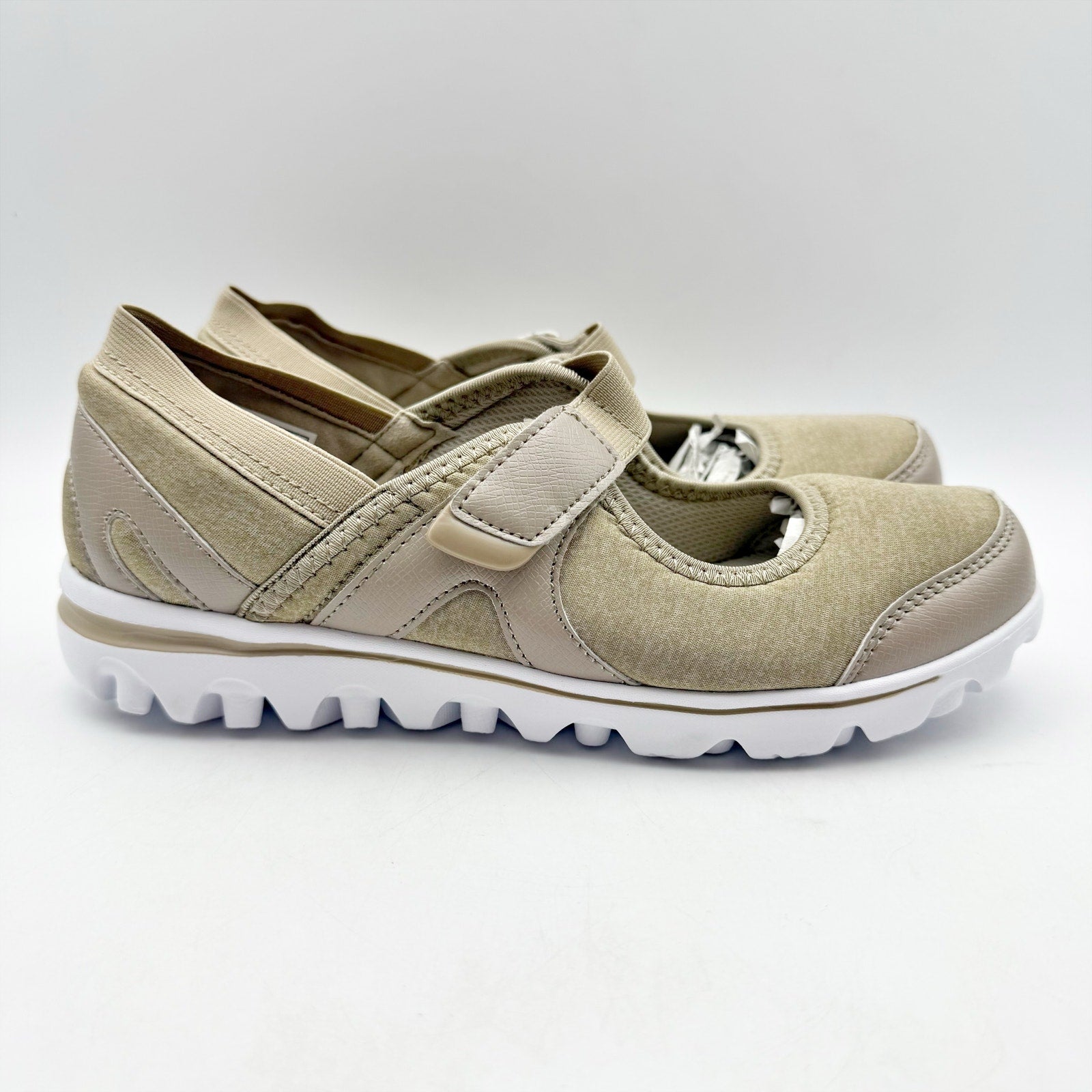 Propet Womens Onalee Mary Jane Shoes US 7 Narrow Beige Casual Flats Diabetic NIB