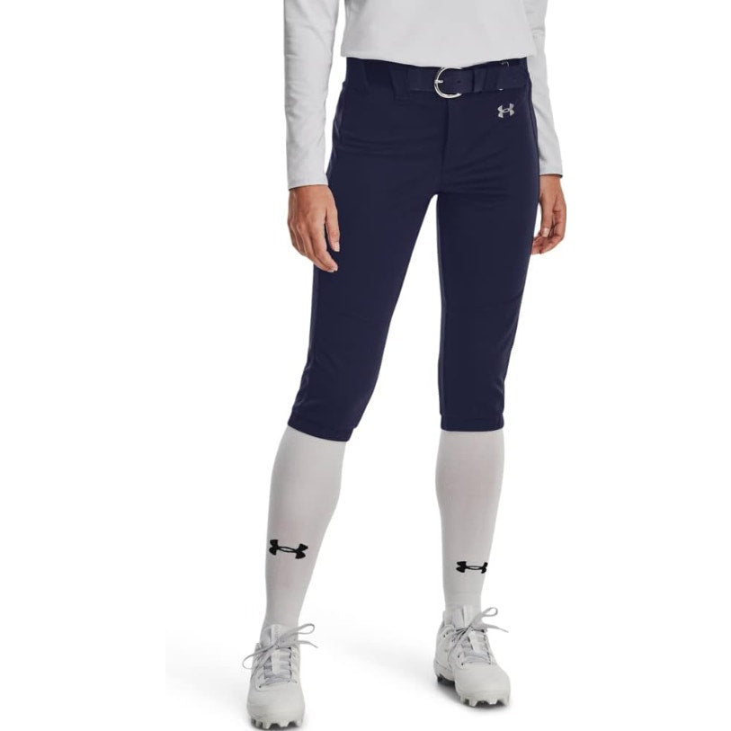 UNDER ARMOUR Girls Utility Softball Pants Large Navy Blue NWT