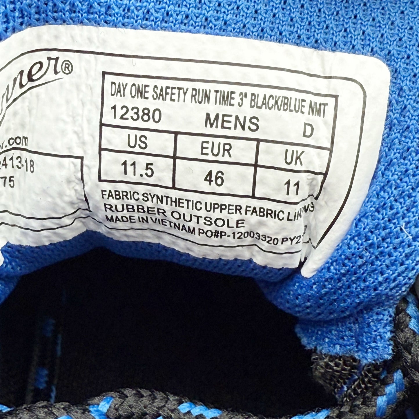 Danner Mens Day One Run Time 3 Work Sneakers US 11.5 M Black Composite Toe NIB