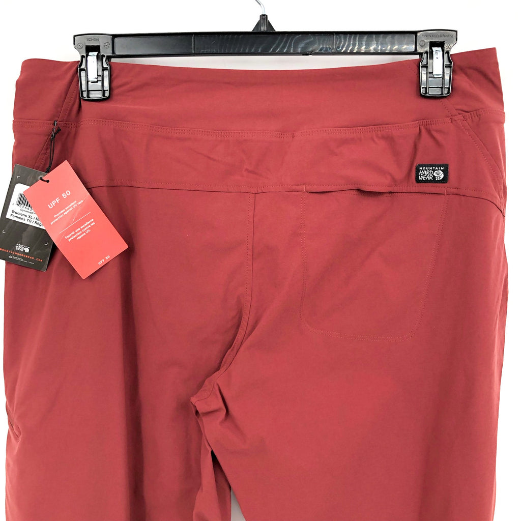 MOUNTAIN HARDWEAR Women's Dynama 2 Capri Pants XL Brick Red Pluot Hiking NWT