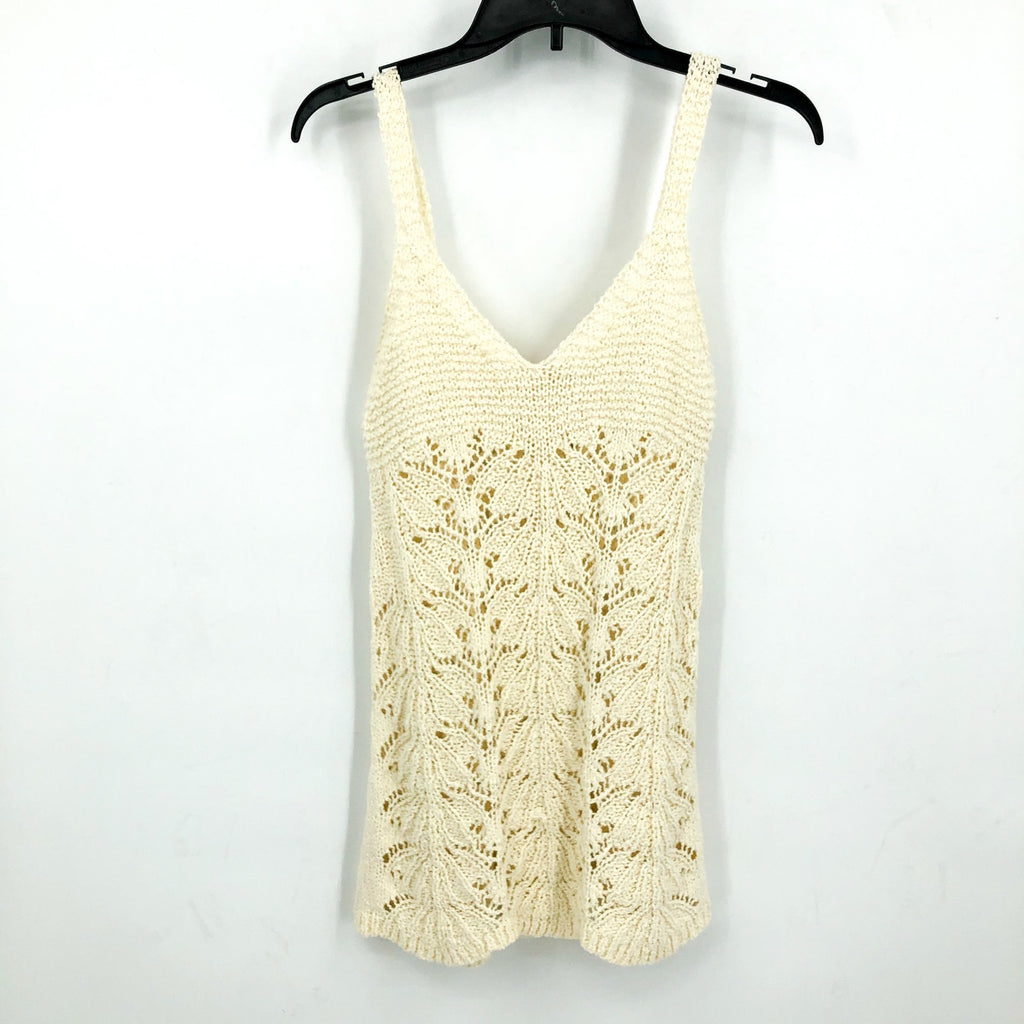 L*SPACE Women's Lisola Cover-Up Tank Dress Small Cream Crochet NWT