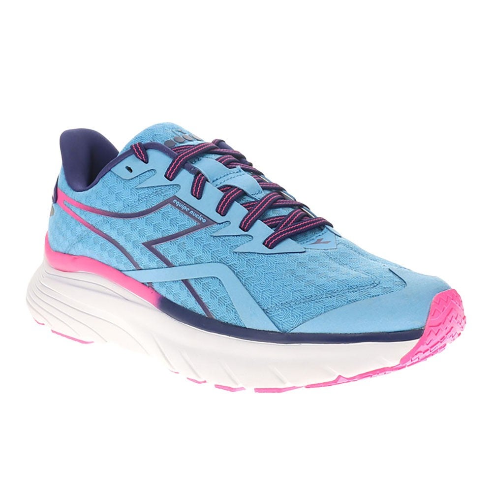 Diadora Womens Equipe Nucleo Athletic Shoes Size 7 EU 37 Blue Pink Running NWT
