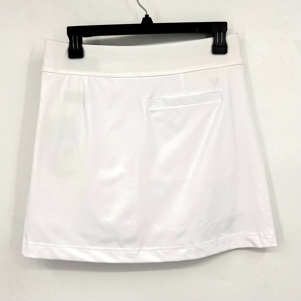 CALLAWAY Women's 17" Solid TrueSculpt Golf Skort Small Brilliant White NWT