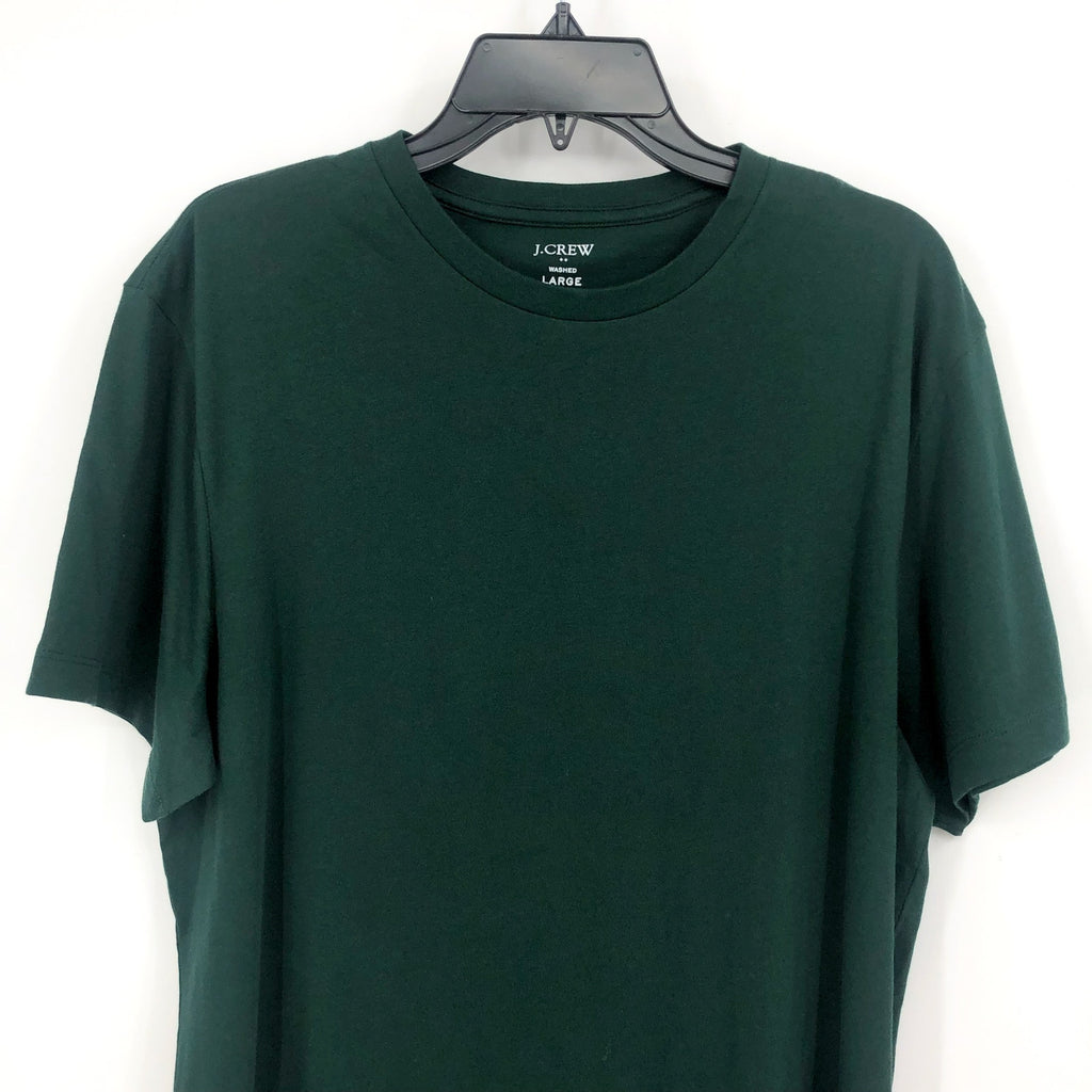 J.Crew Mens Cotton Washed Jersey TShirt Large Green Short Sleeve NWOT