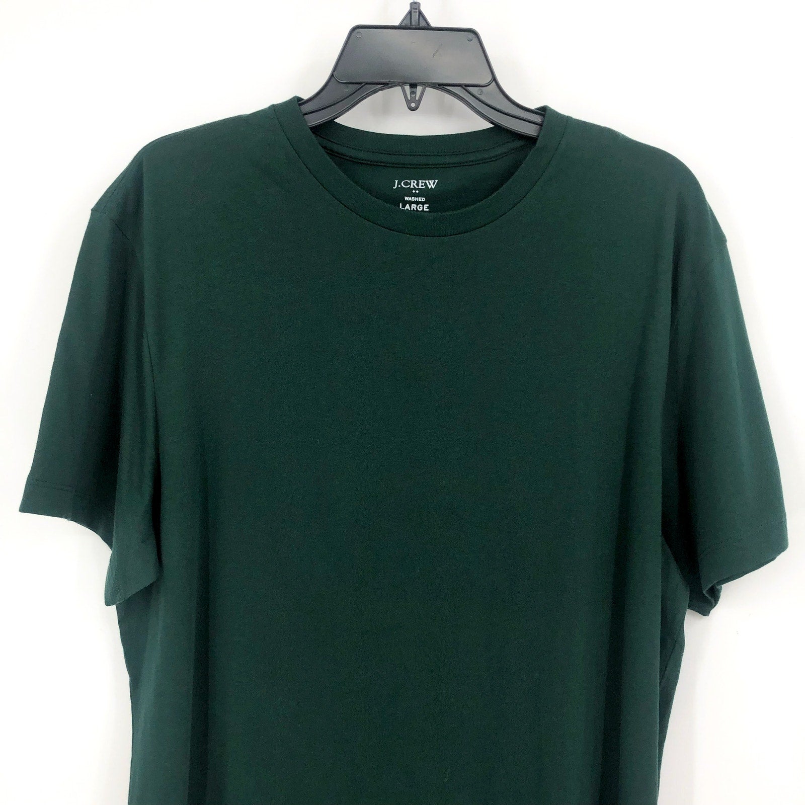 J.Crew Mens Cotton Washed Jersey TShirt Large Green Short Sleeve NWOT