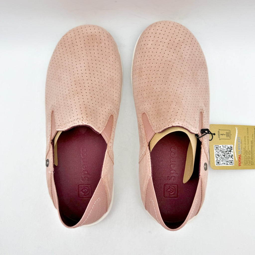 Spenco Womens Siesta Convertible Shoes Size 6 WIDE Pink Suede Casual Slip On NIB