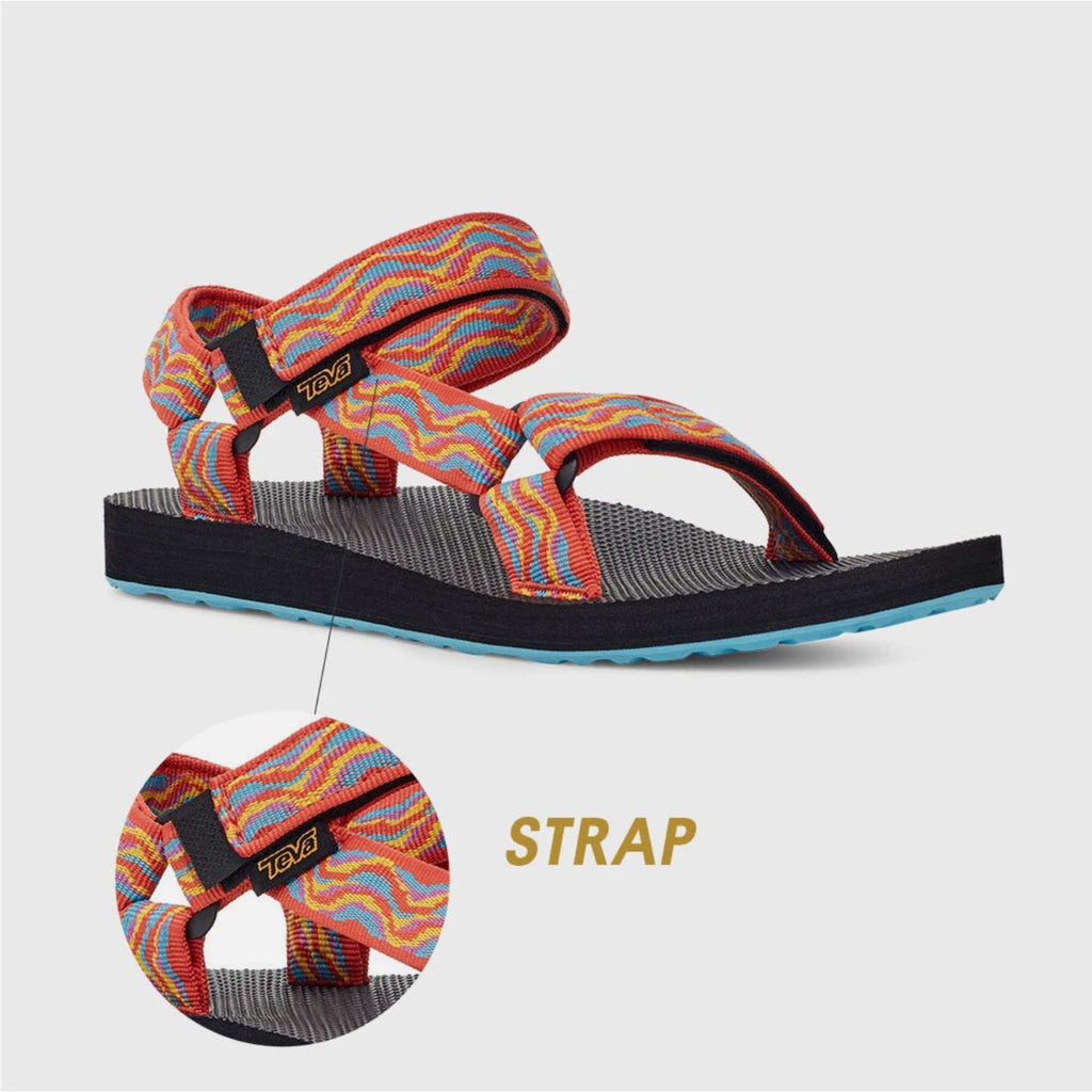 Teva Womens Original Universal Revive Sandals Size 6 EU 37 Orange Blue NIB
