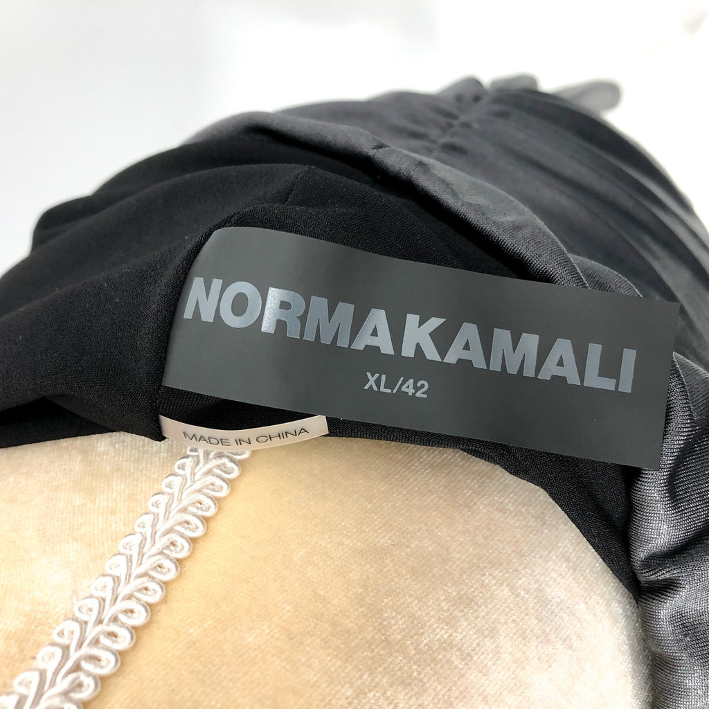 NORMA KAMALI Women's Strapless Pickleball Mini Dress XL 42 Gray Charcoal NWT