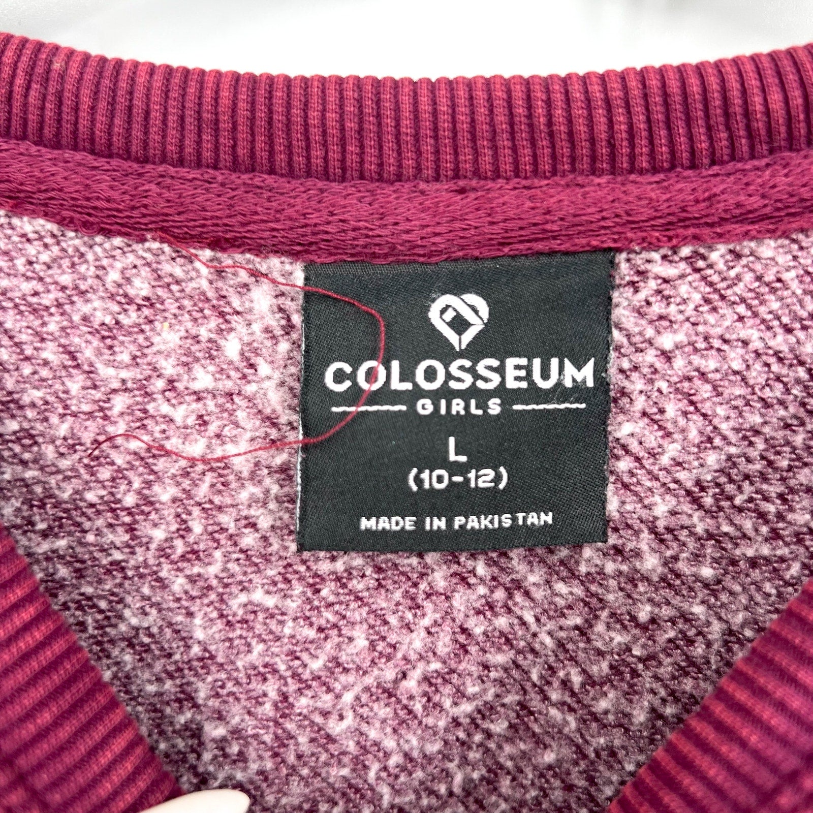 COLOSSEUM Girls Mississippi State Crop Crewneck Sweatshirt Large Maroon Red NWT