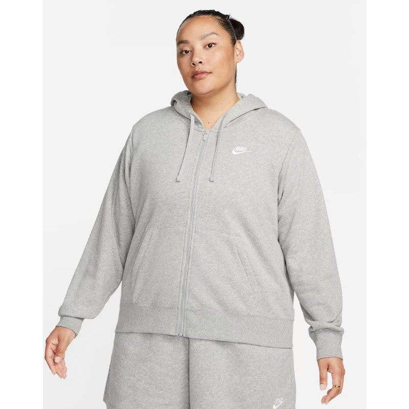NIKE Womens Sportswear Club Fleece Full-Zip Hoodie 2X Grey Sweatshirt NWT