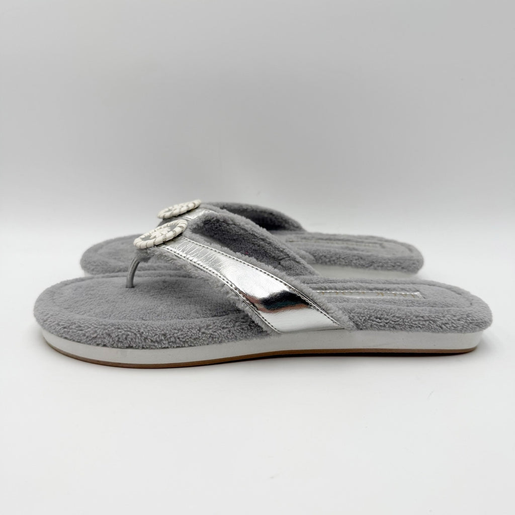 Jack Rogers Womens Rosie Flip Flop Sandals Size 8.5 M Silver Grey NWOB