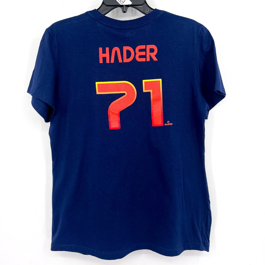 NIKE Womens Astros City Connect Hader 71 T-shirt Large Navy Blue Cotton NWT