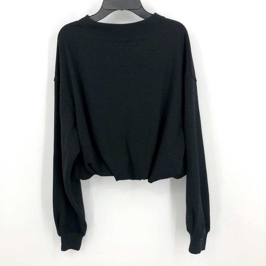 ALLSAINTS Women's Biggy Aster Sweatshirt Medium Black Tonal Logo NWT