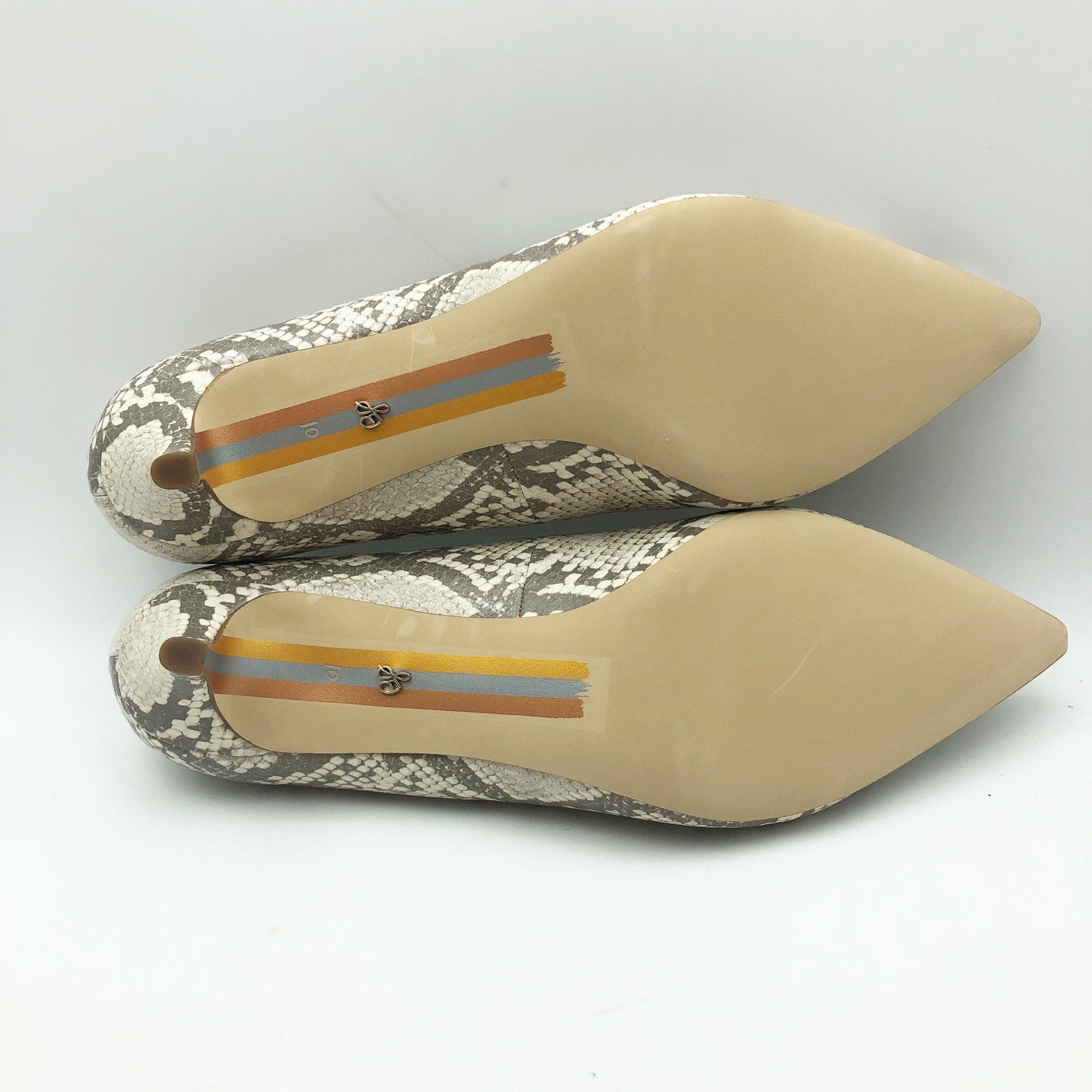 Sam Edelman Womens Dori Pumps US 10 M EU 41 Taupe Snake Print Slip On NIB