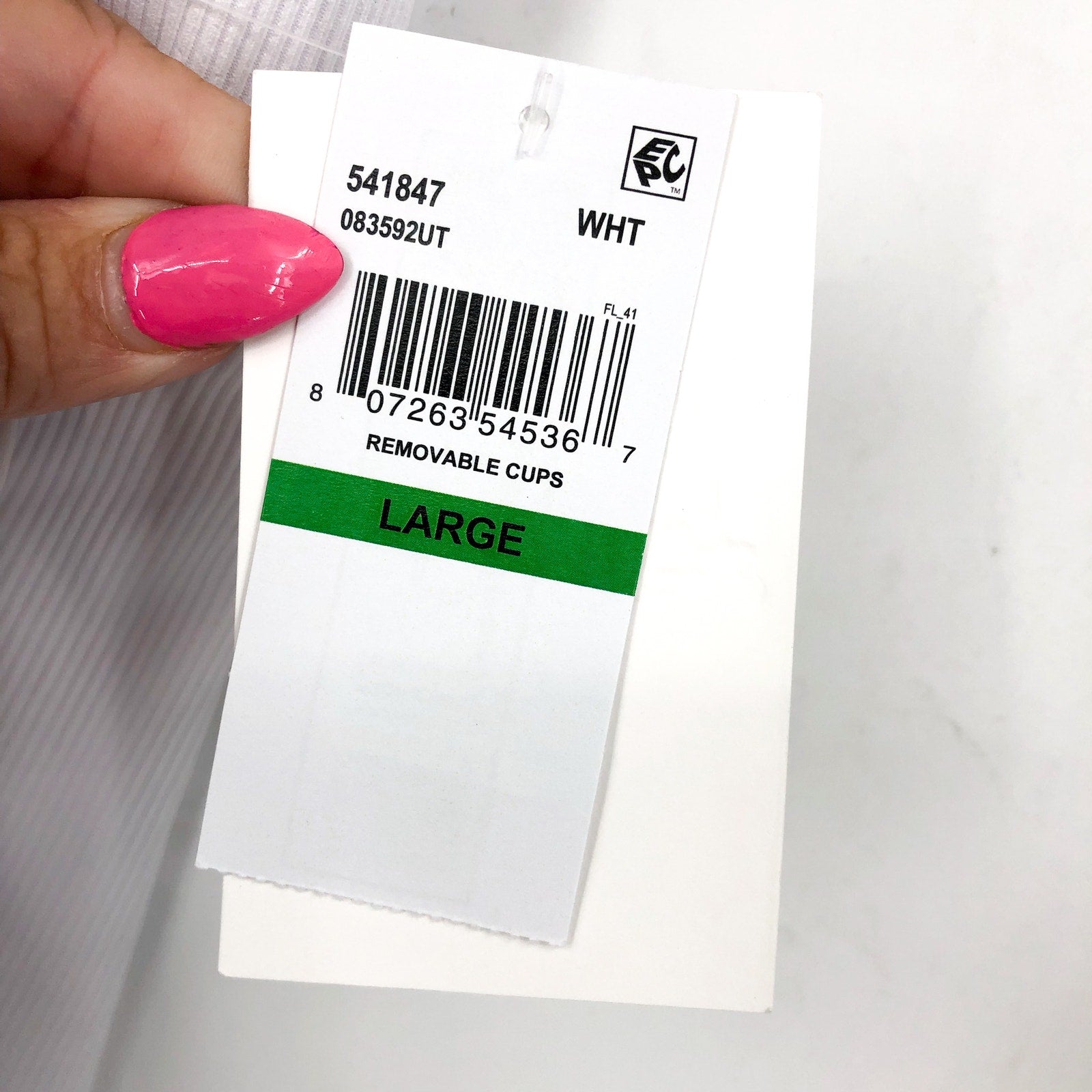 BECCA Women's Modern Edge Haley One Piece Swimsuit Large White Plunge Neck NWT