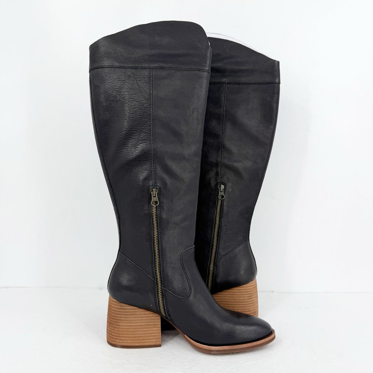Kork-Ease Womens Avril Knee High Boots Size 8.5 M EU 39 Black Leather NIB