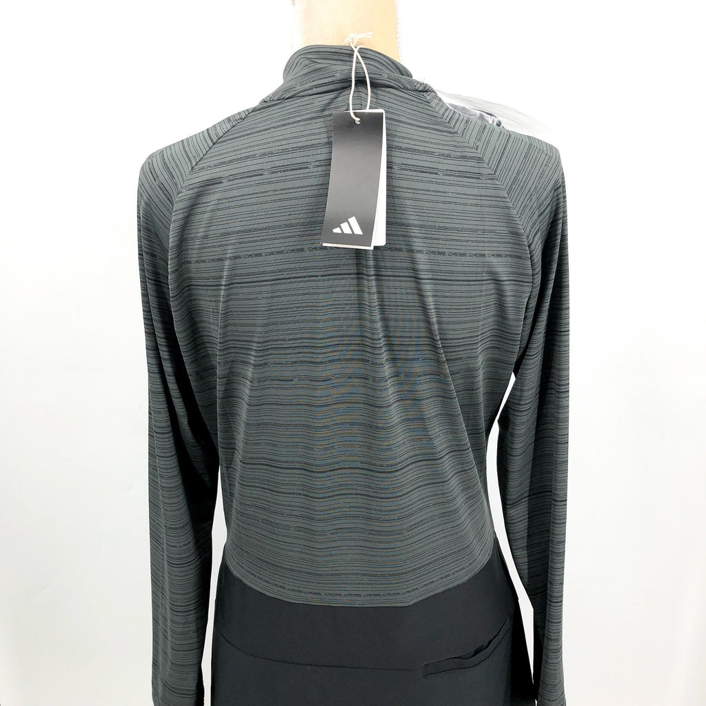 ADIDAS Women's Ultimate365 Long Sleeve Dress Large Black Half Zip NWT