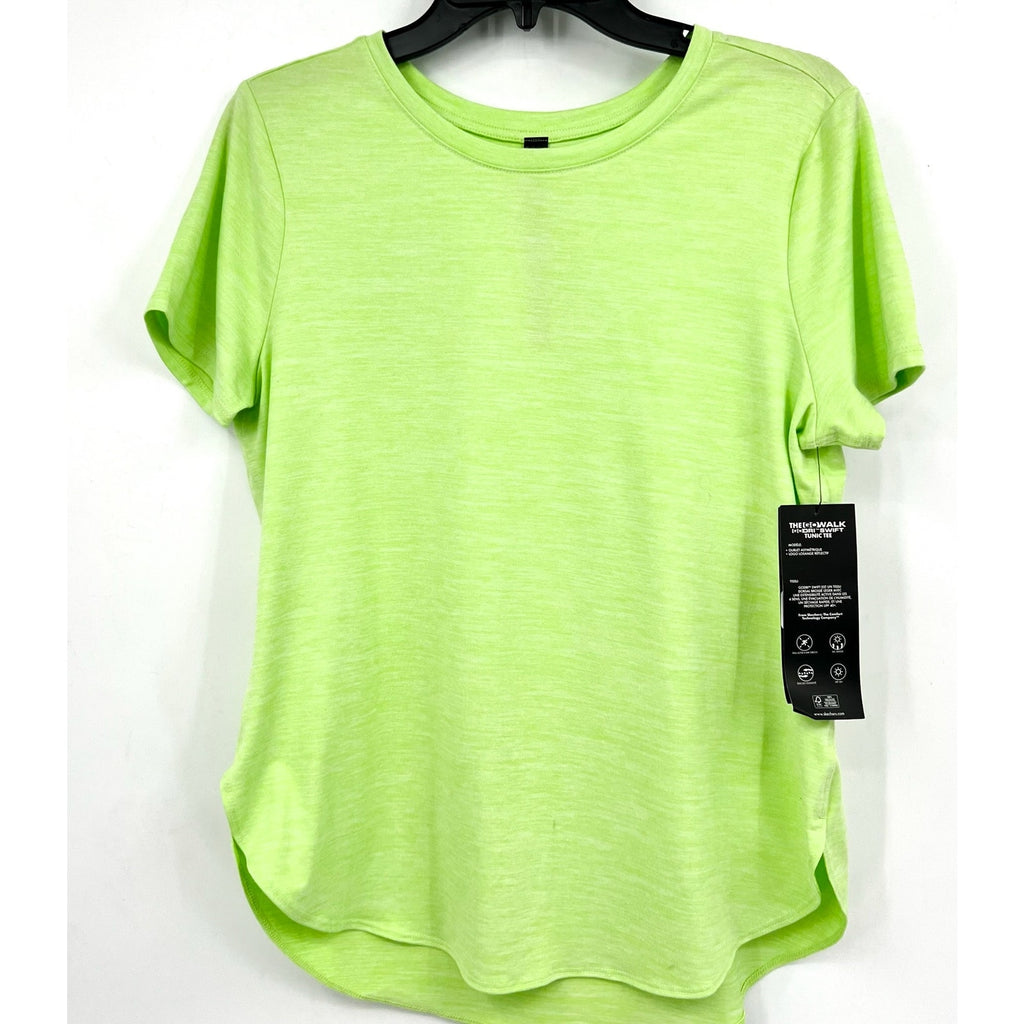 SKECHERS Women's GO DRI Swift Tunic Tee Medium Lime Green Short Sleeve NWT