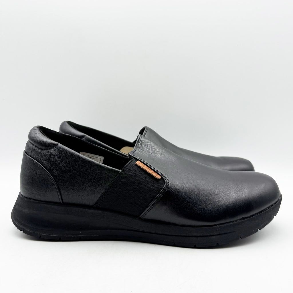 Revere Womens Panama Casual Sneakers US 11 M EU 42 Black Leather Slip On NIB