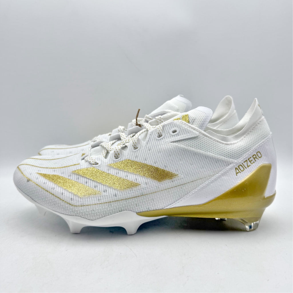 Adidas Mens Adizero Electric Football Cleats Size 9 White Gold IE4381 NWOB