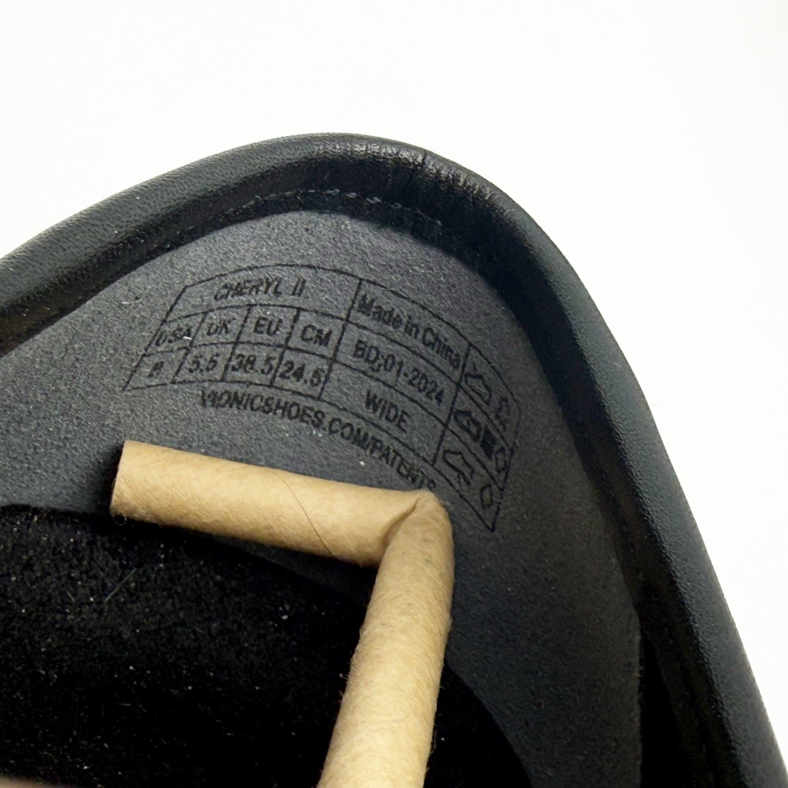 Vionic Womens Cheryl ll Loafers US 8 Wide EU 38.5 Black Leather NIB