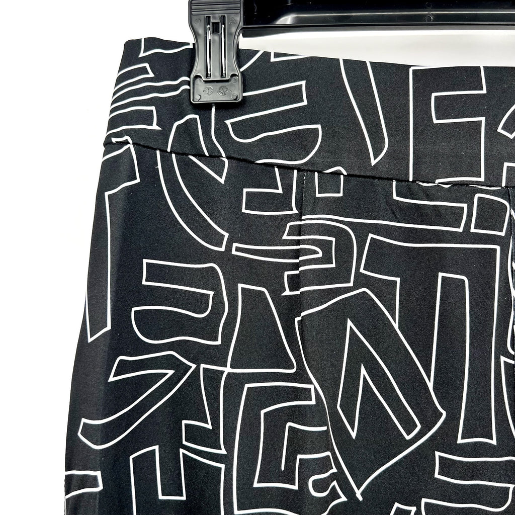 JAMIE SADOCK Women's 16" Hieroglyphics Skort Large Jet Black Print SPF NWT