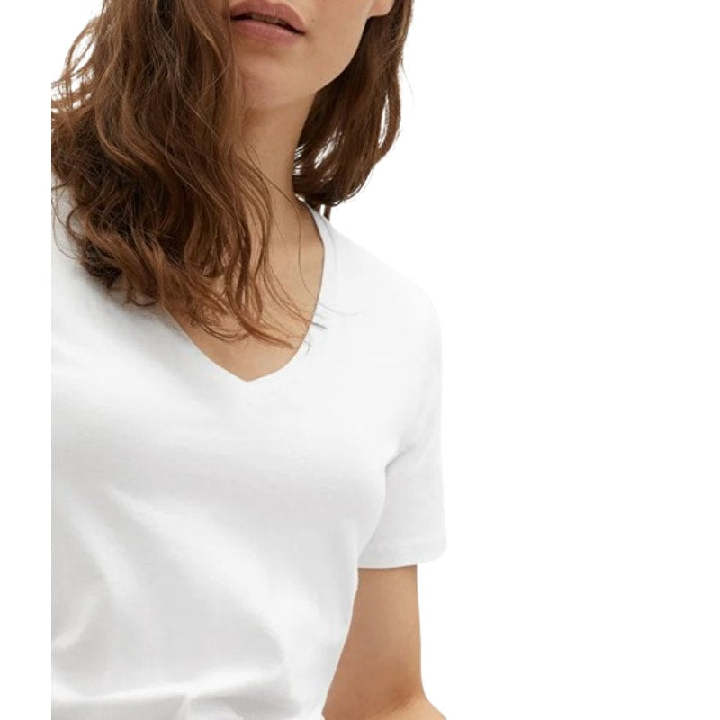 EVERLANE Women's The Organic Cotton V-Neck Tee Small White Short Sleeve NWT