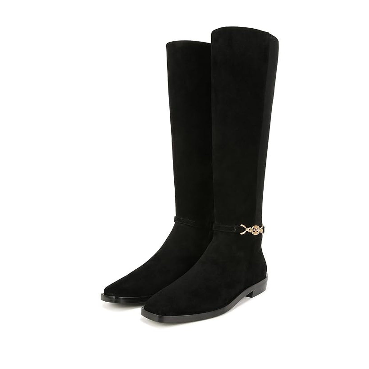 Sam Edelman Womens Clive Knee High Boots Size 10 Black Suede Horsebit Detail NIB