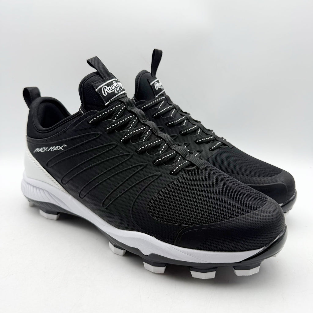 Rawlings Mens Roster 174931 Baseball Cleats Size 8 Black White NWOB